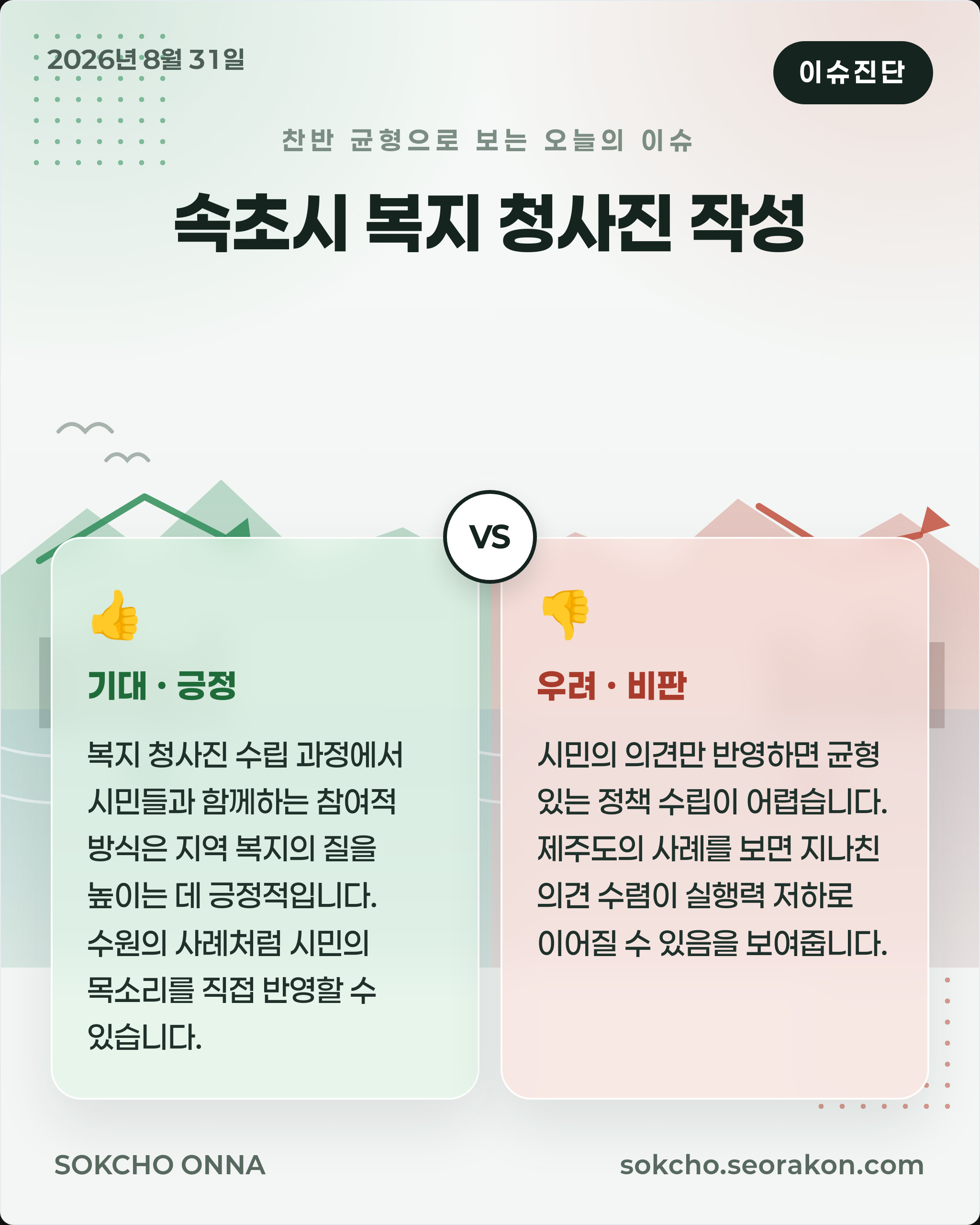 [이슈진단] 속초시 복지 청사진 작성