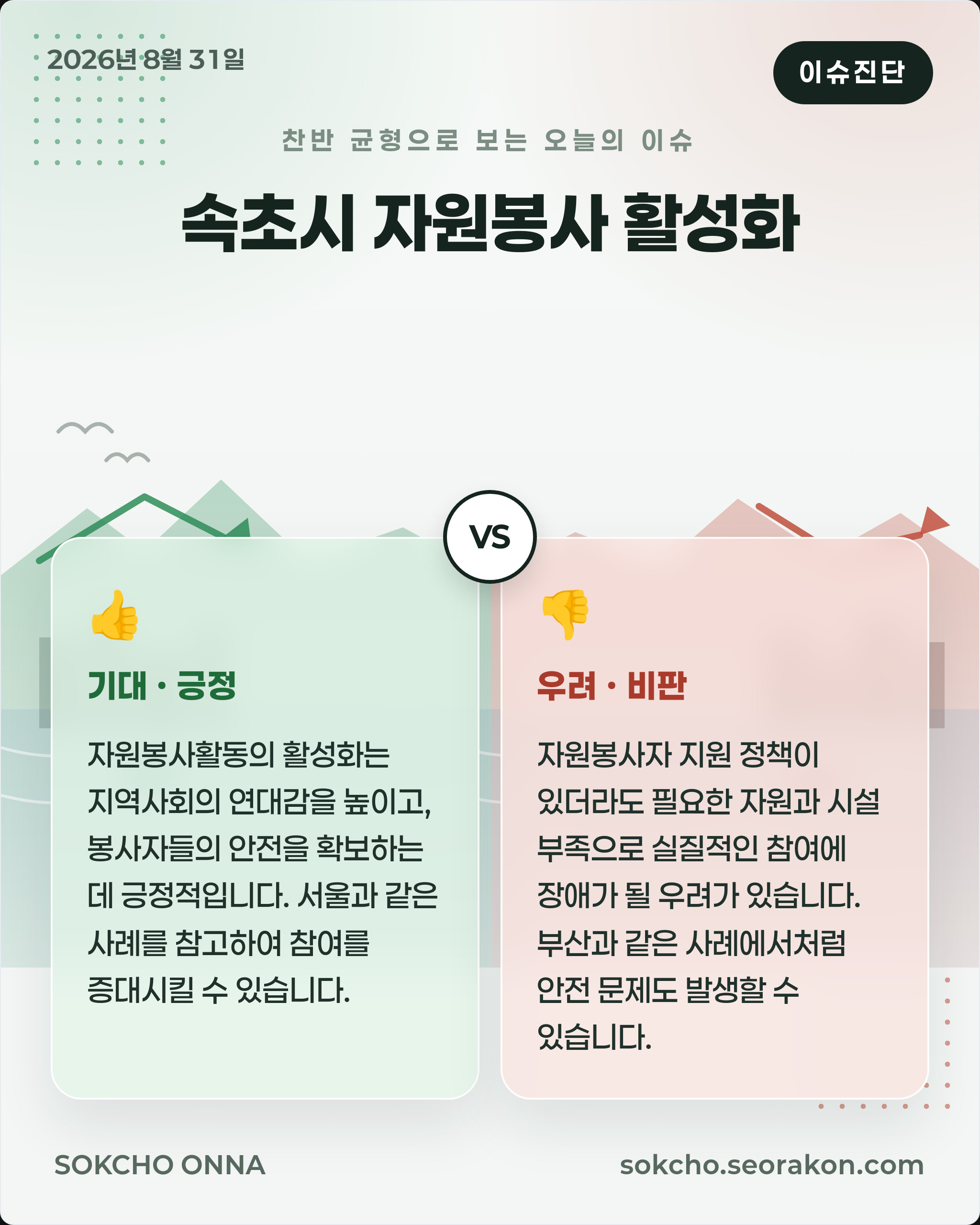 [이슈진단] 속초시 자원봉사 활성화
