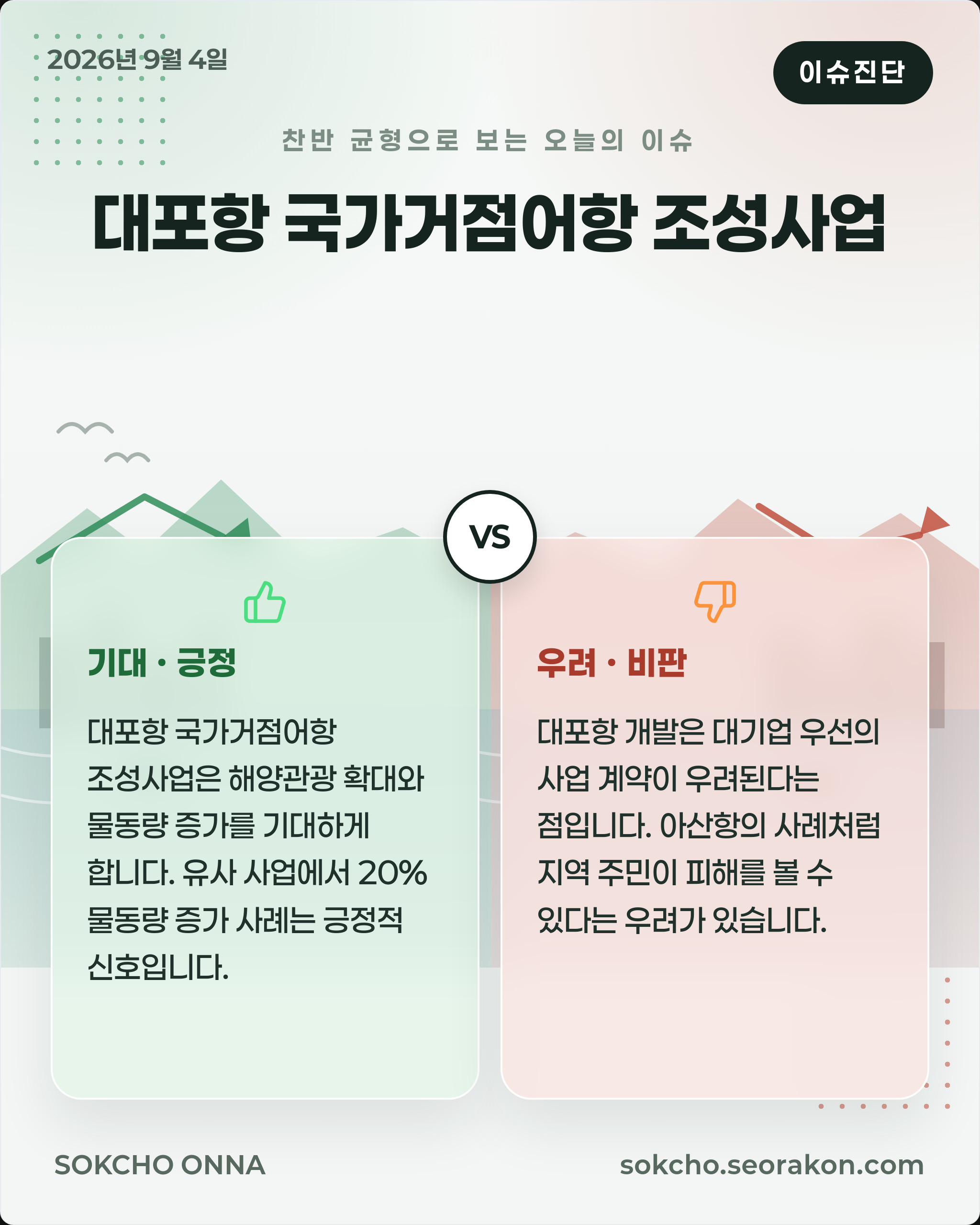 [이슈진단] 대포항 국가거점어항 조성사업