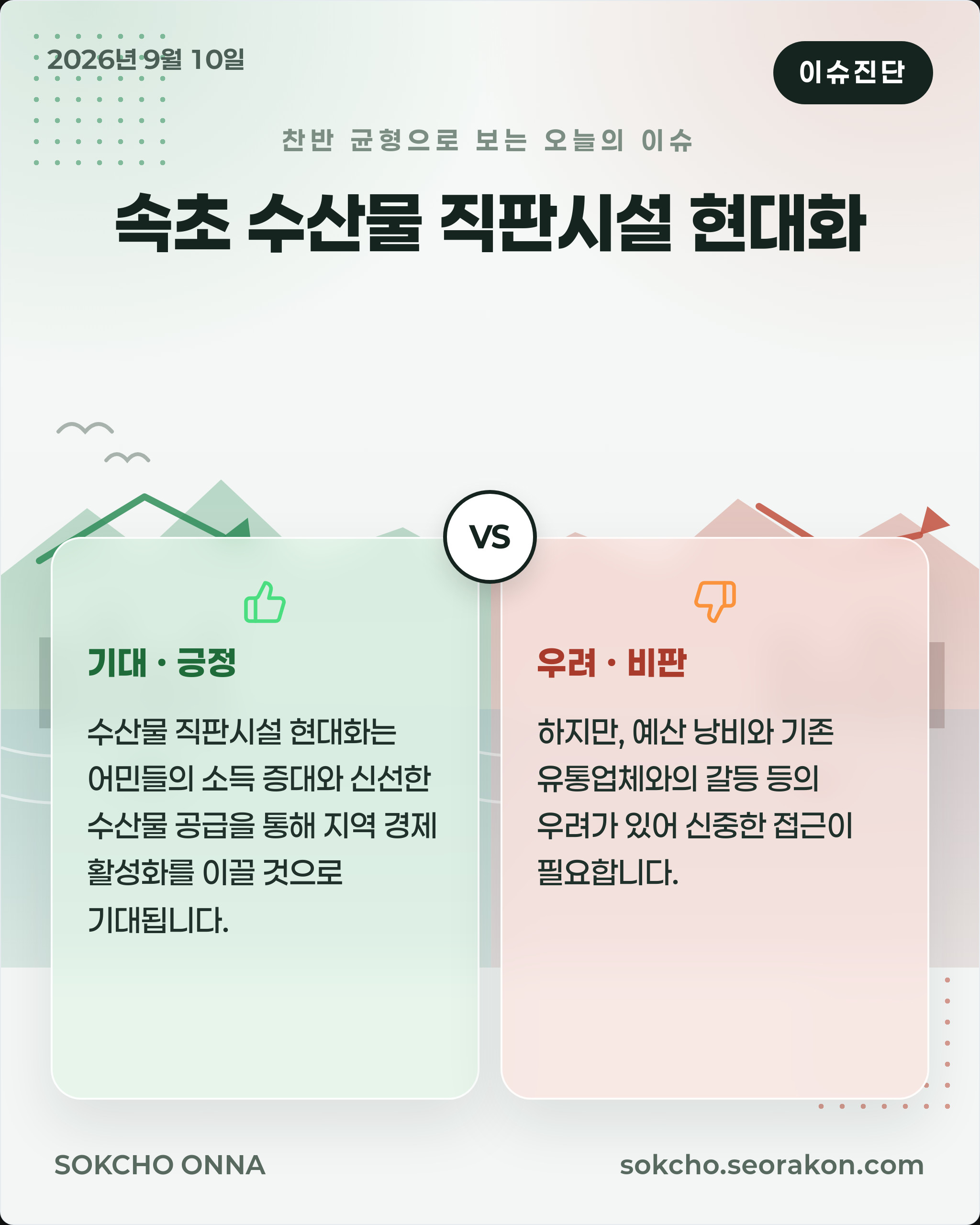 [이슈진단] 속초 수산물 직판시설 현대화