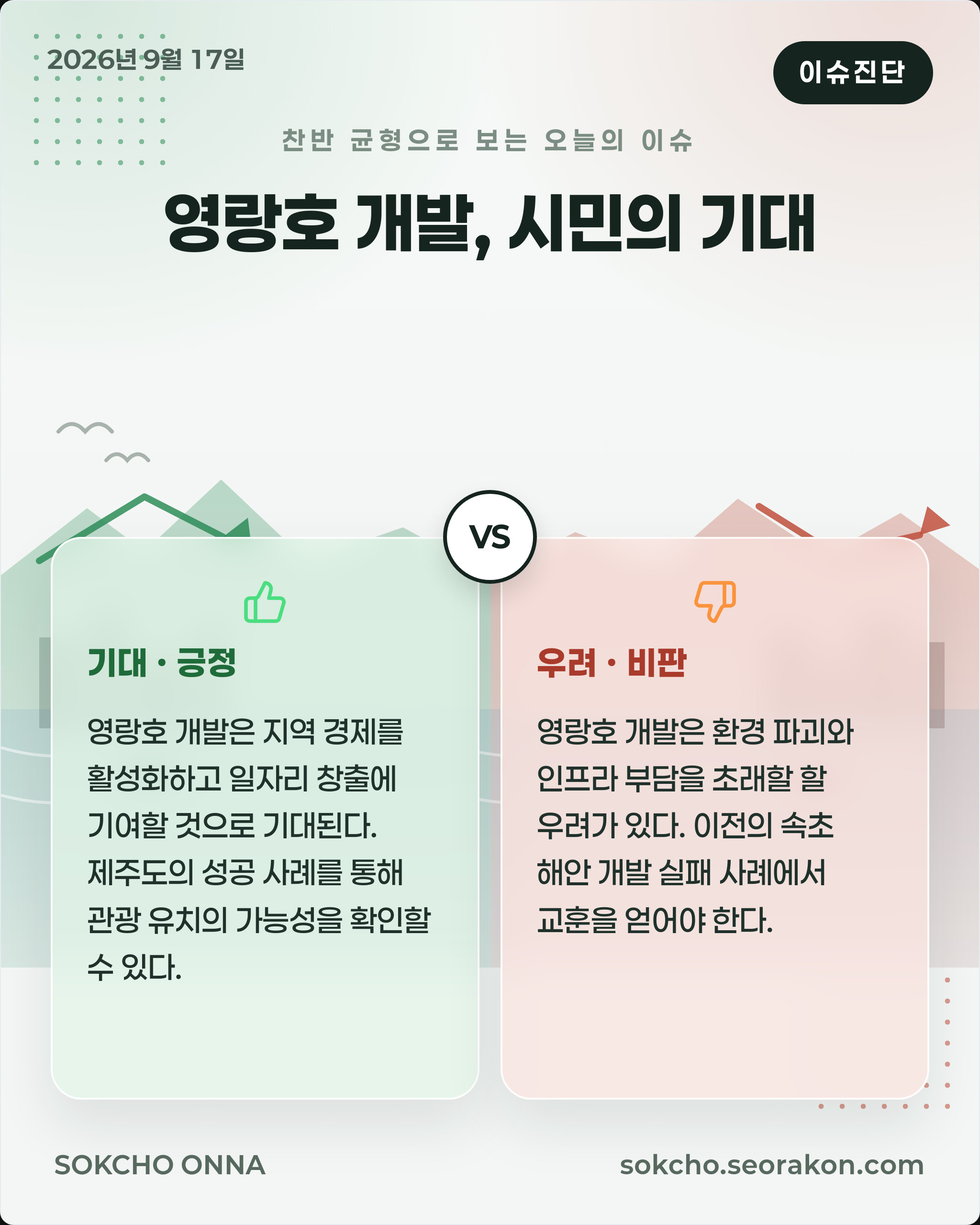 [이슈진단] 영랑호 개발, 시민의 기대
