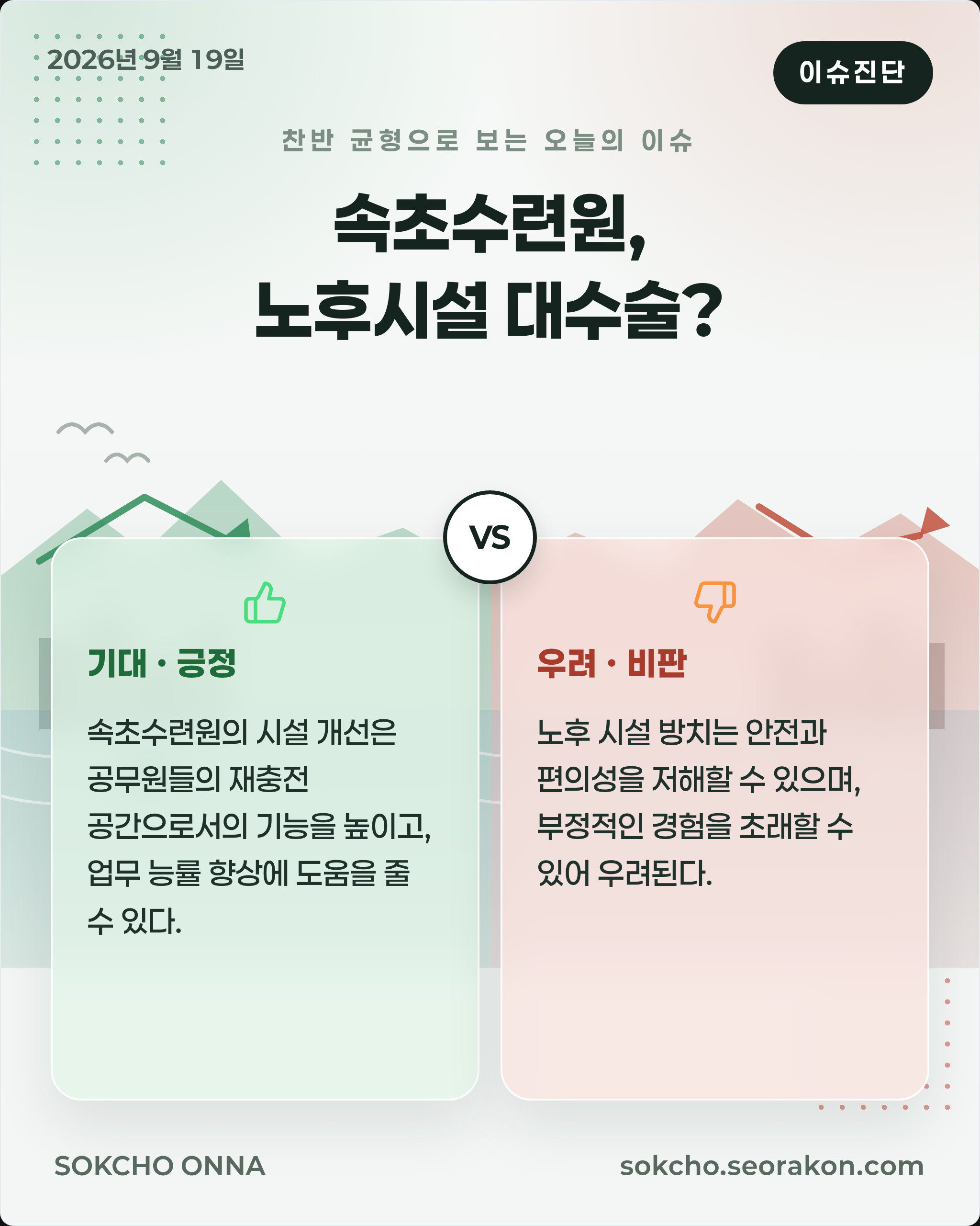 [이슈진단] 속초수련원, 노후시설 대수술?