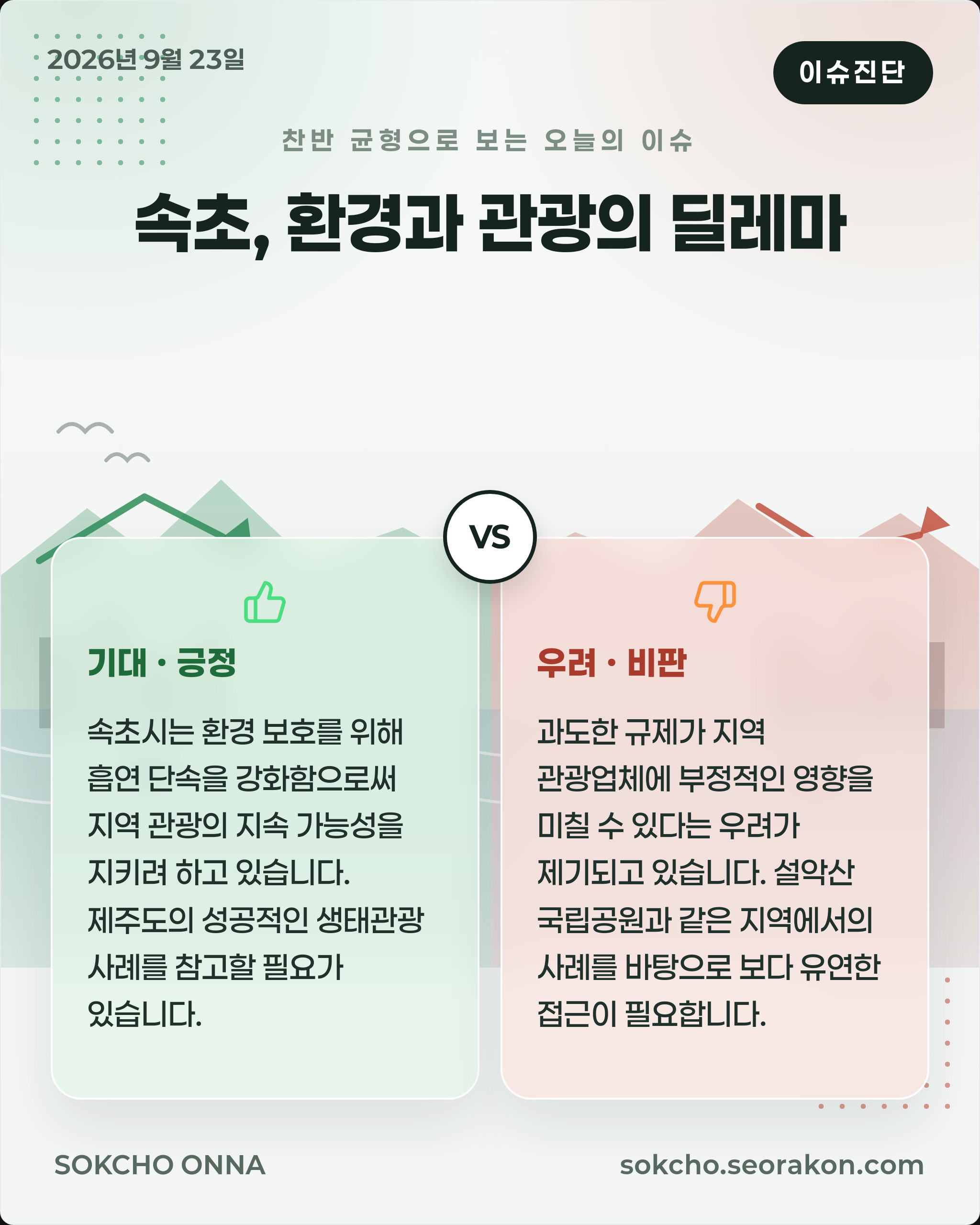 [이슈진단] 속초, 환경과 관광의 딜레마