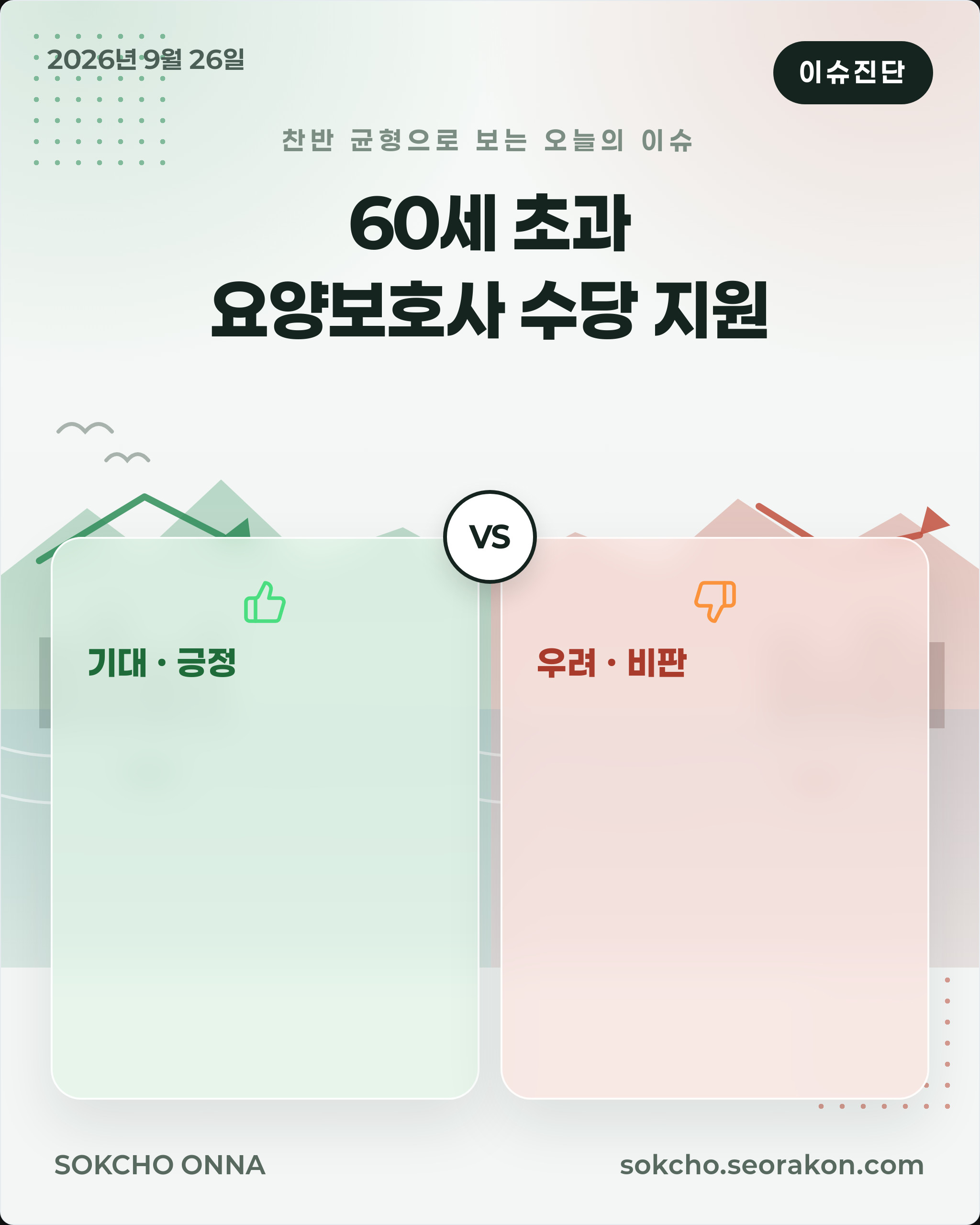 [이슈진단] 60세 초과 요양보호사 수당 지원
