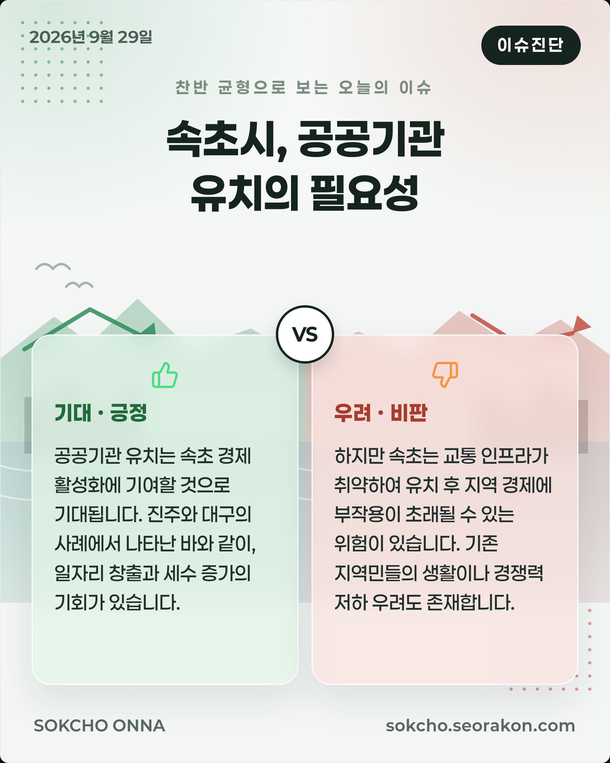 [이슈진단] 속초시, 공공기관 유치의 필요성