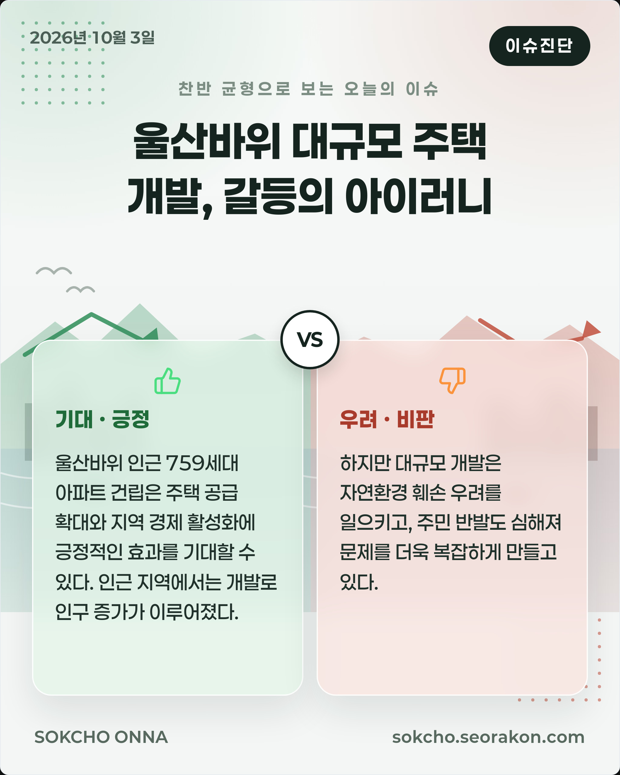 [이슈진단] 울산바위 대규모 주택 개발, 갈등의 아이러니