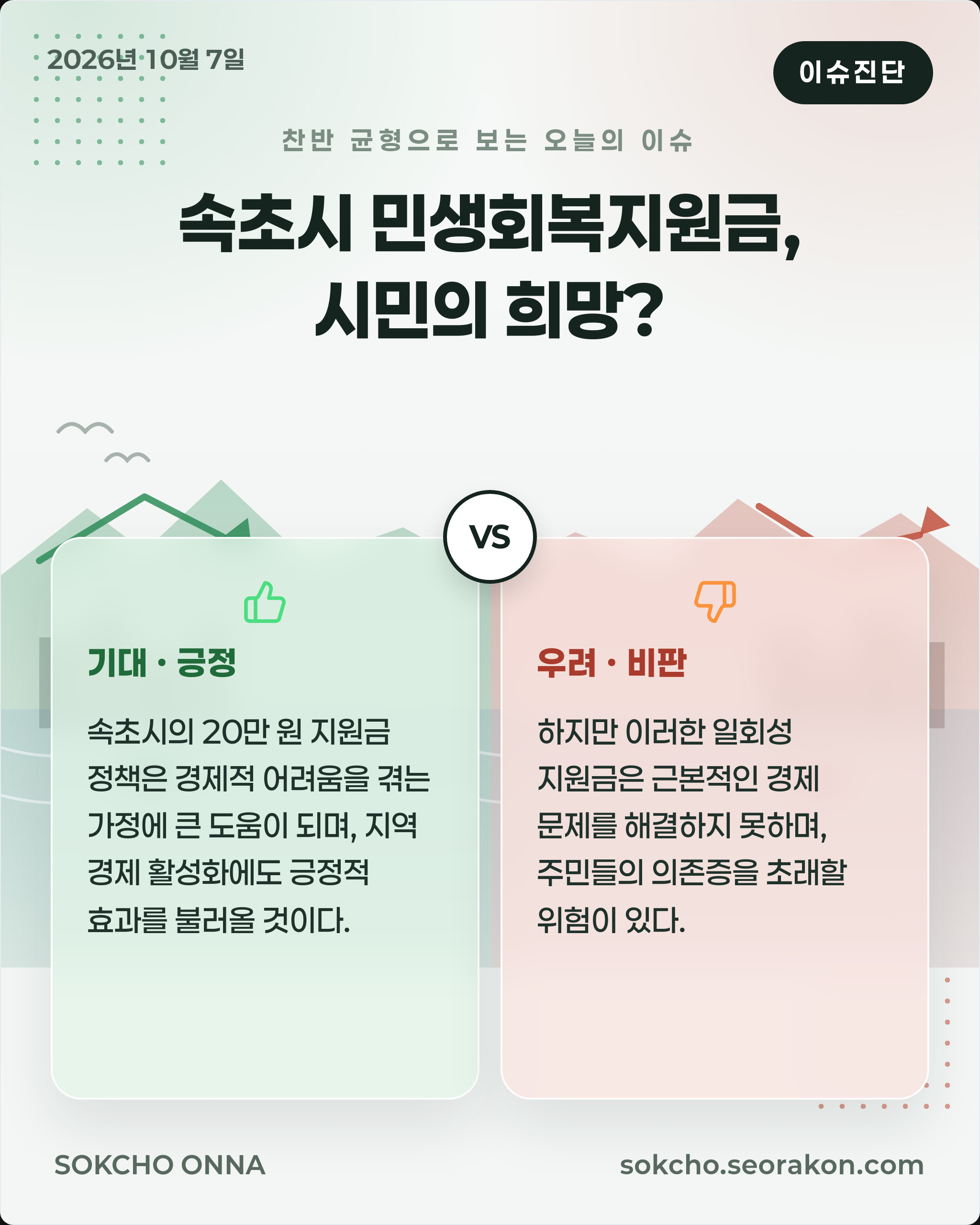 [이슈진단] 속초시 민생회복지원금, 시민의 희망?