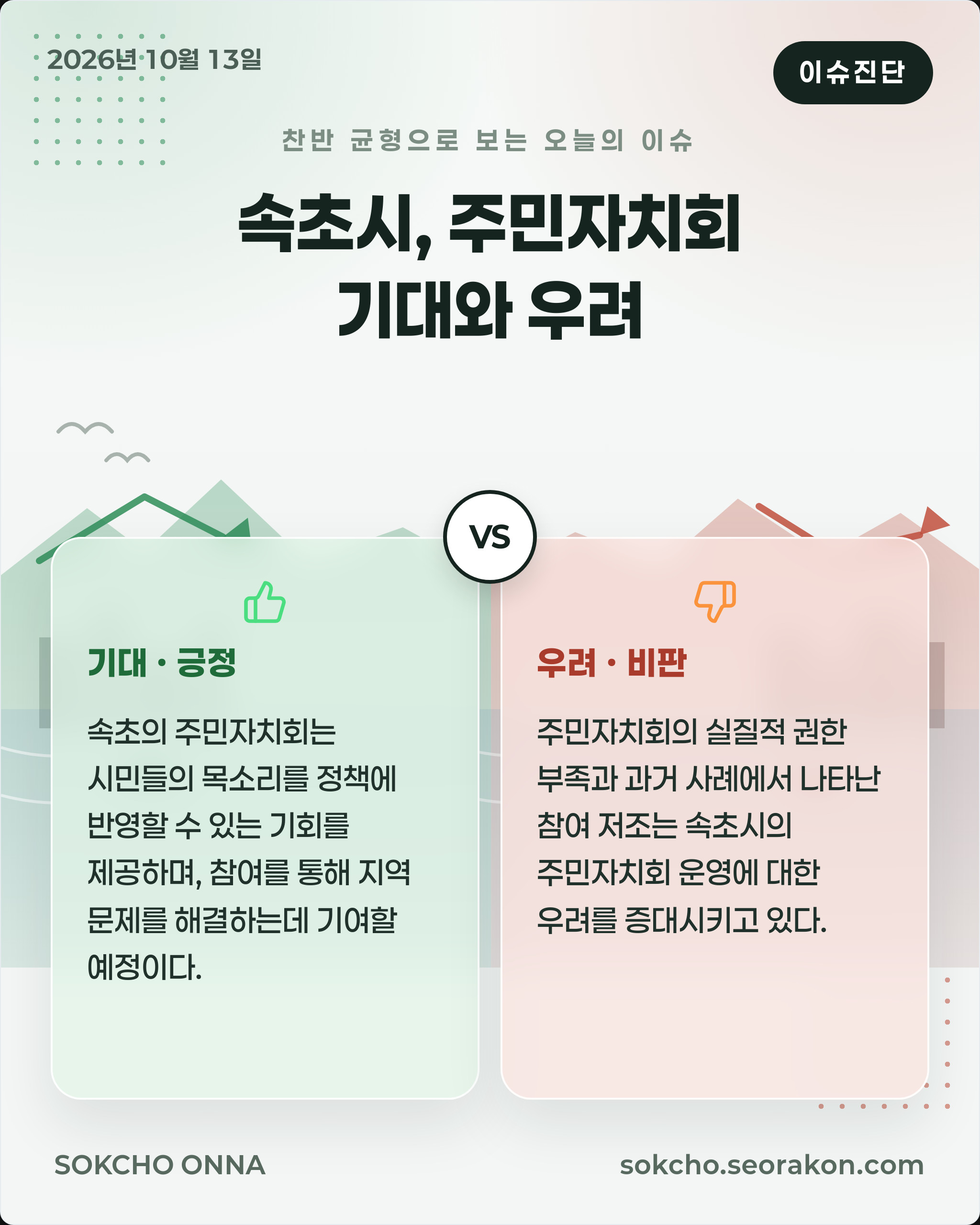 [이슈진단] 속초시, 주민자치회 기대와 우려