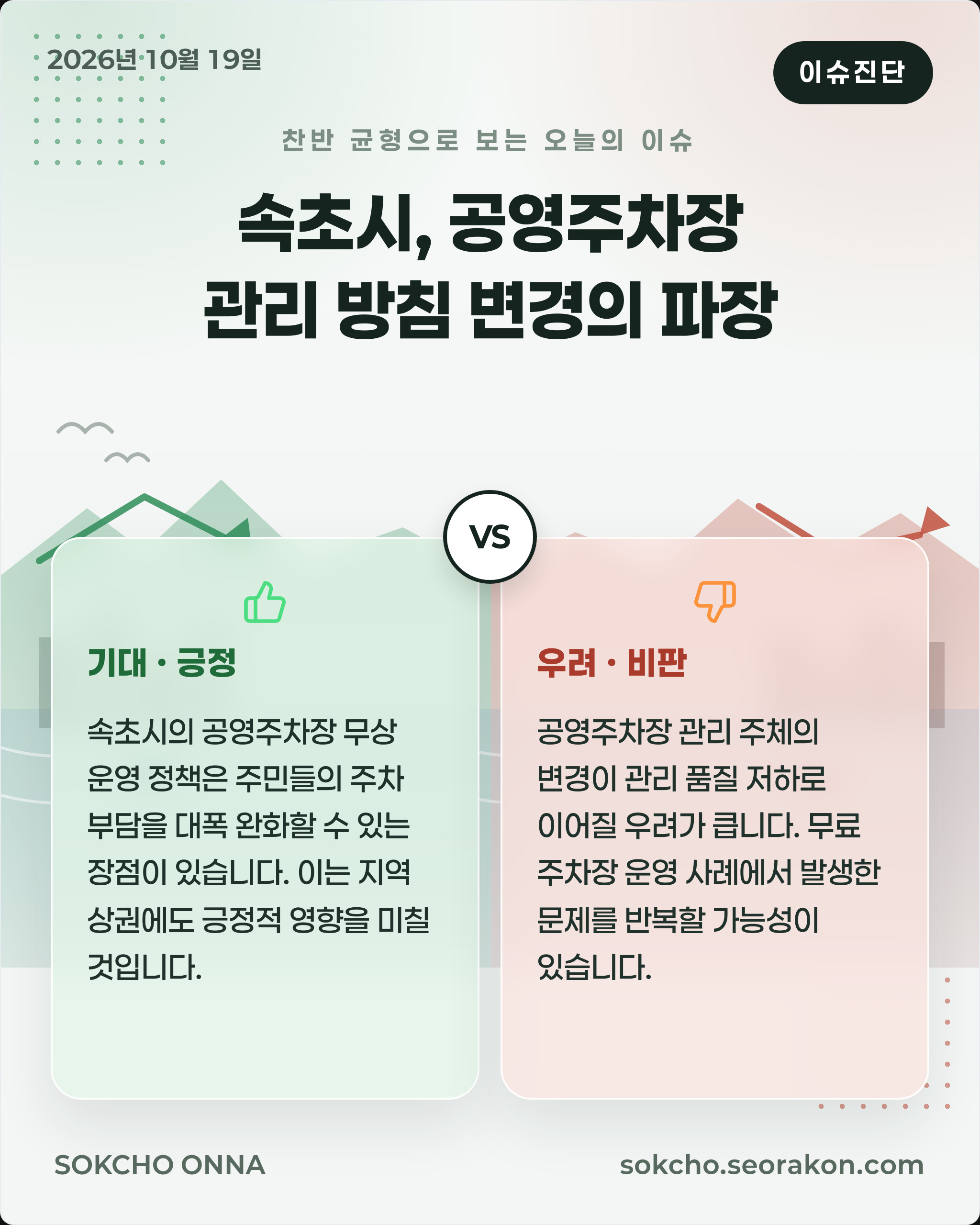 [이슈진단] 속초시, 공영주차장 관리 방침 변경의 파장