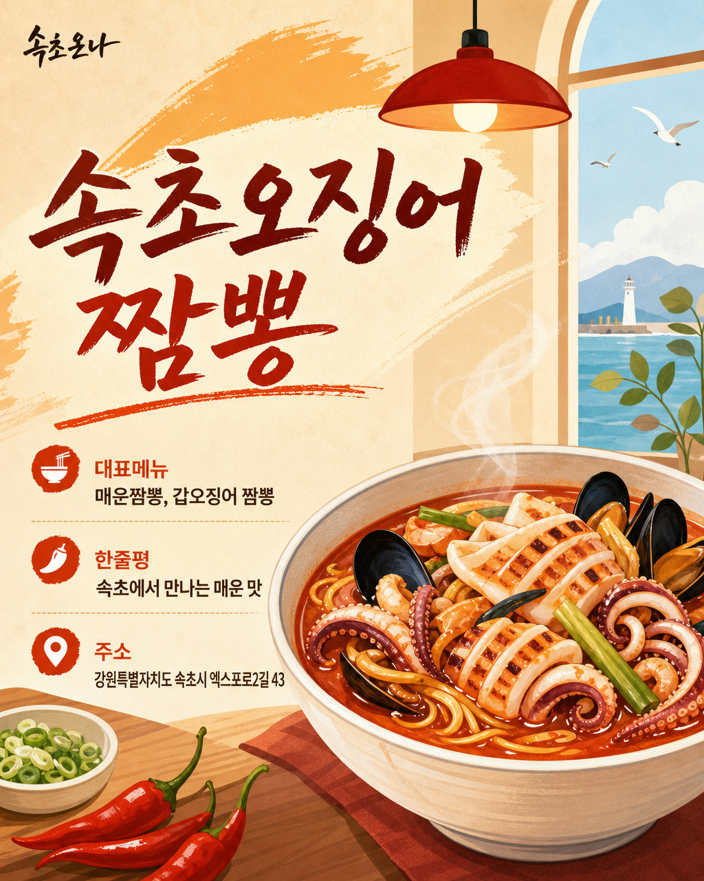 속초 맛집투어 | 속초오징어짬뽕