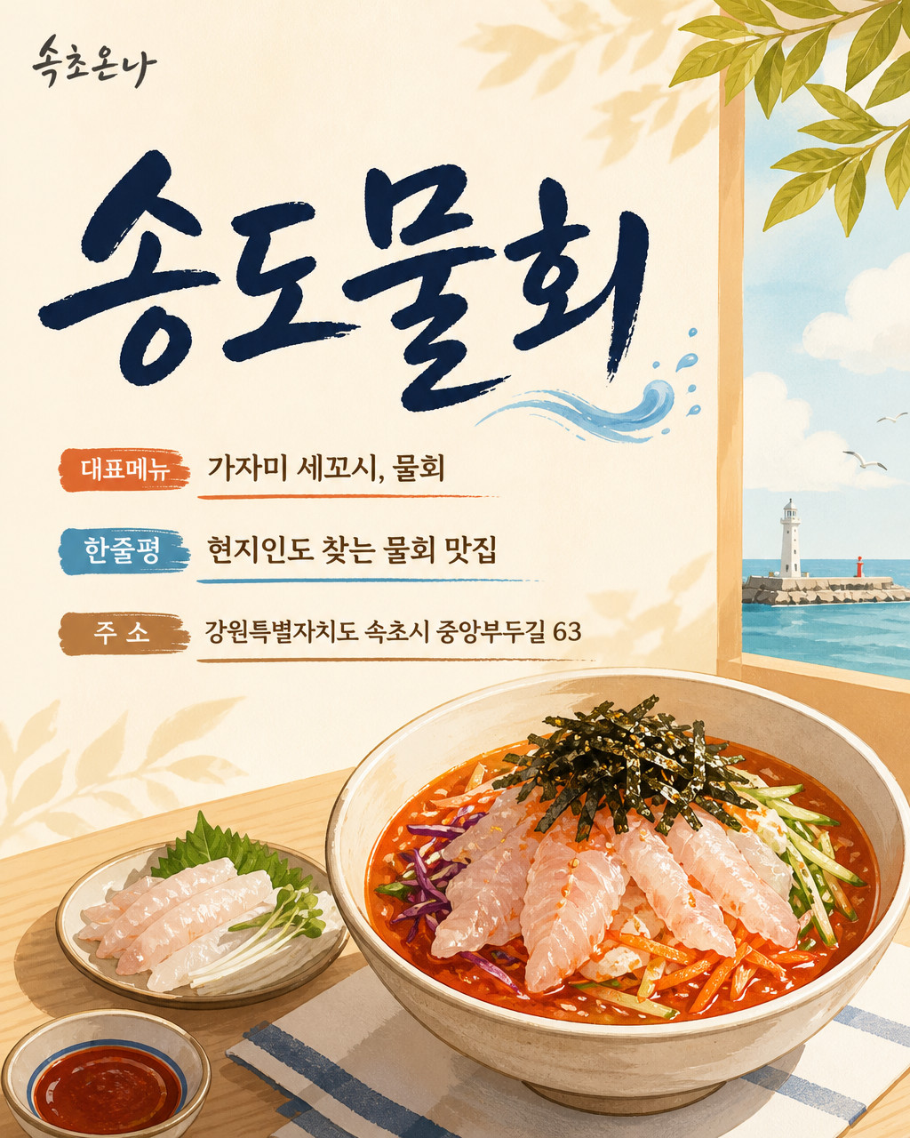 송도물회 사진