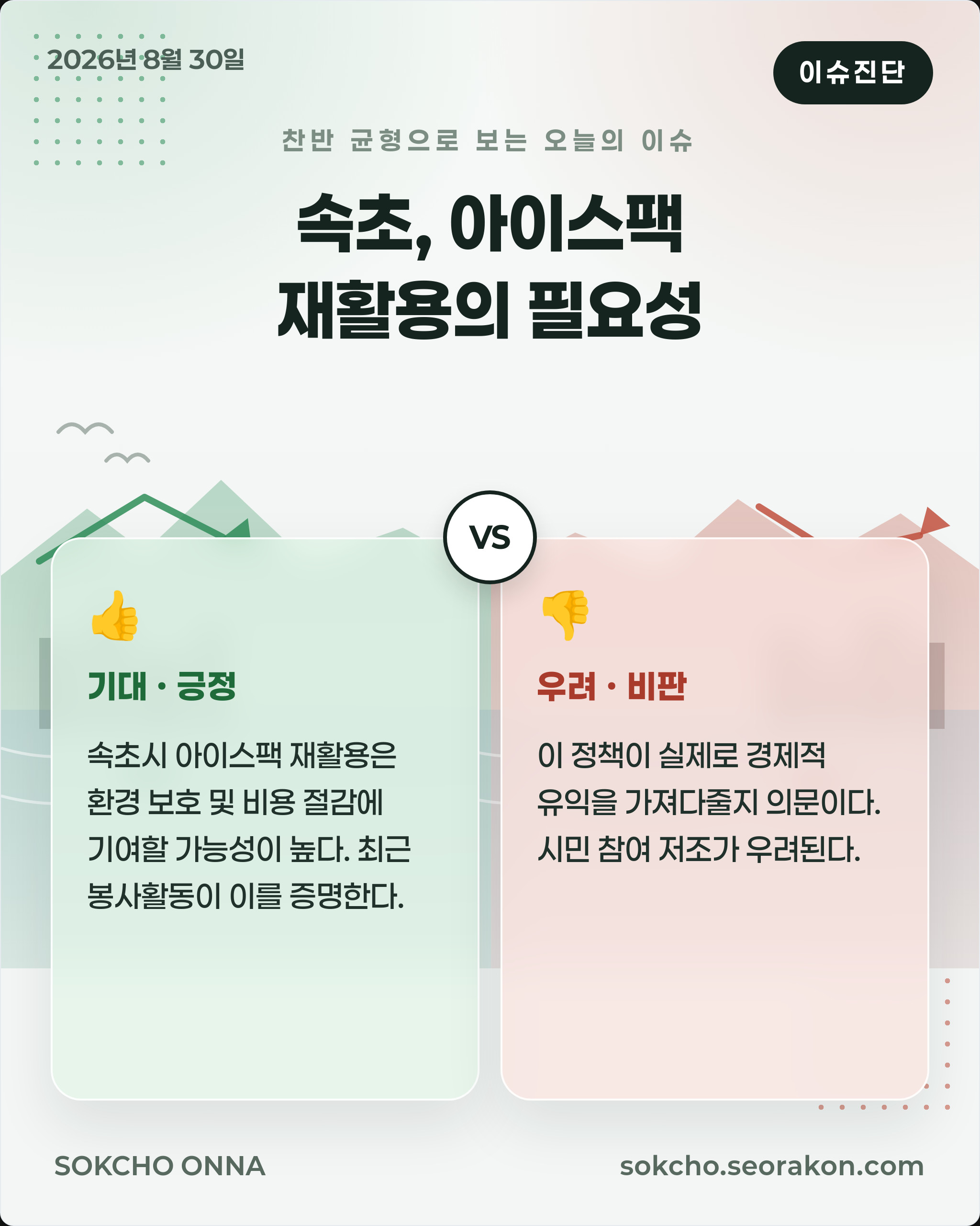 속초, 아이스팩 재활용의 필요성