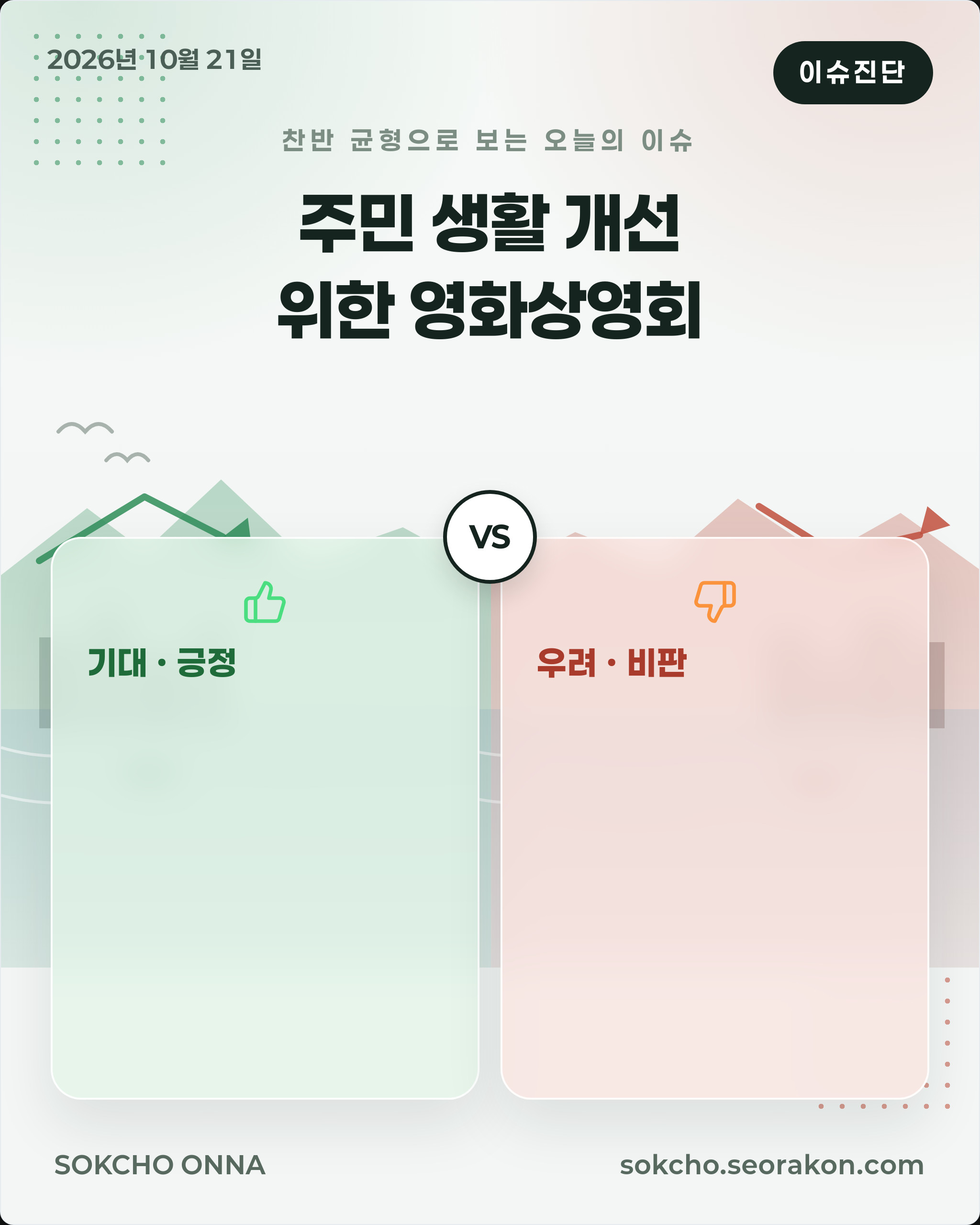 주민 생활 개선 위한 영화상영회